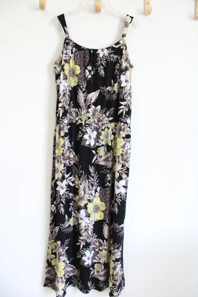 Susan Graver Floral Strap Dress L Susan Graver Rings