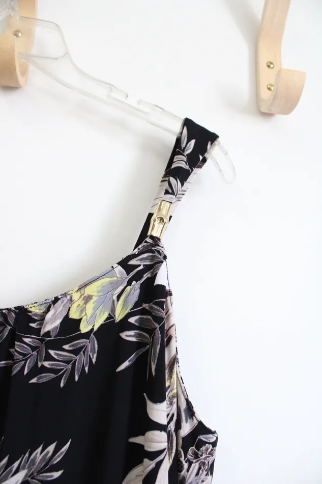 Susan Graver Floral Strap Dress L Susan Graver Rings