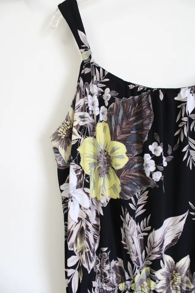 Susan Graver Floral Strap Dress L Susan Graver Rings