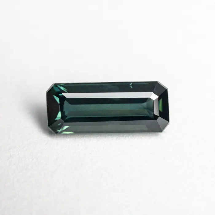 Teal Step Cut Sapphire 158ct Cut Corner Rectangle Misfit Gems Rings