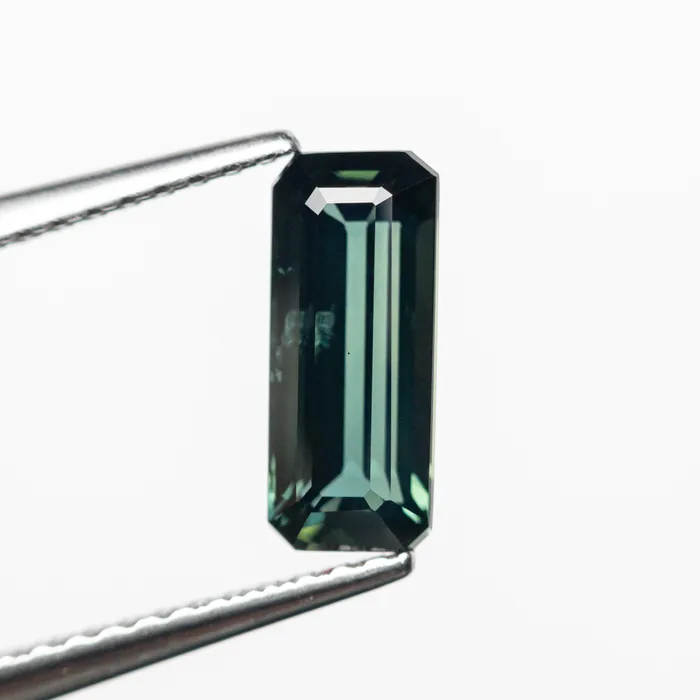 Teal Step Cut Sapphire 158ct Cut Corner Rectangle Misfit Gems Rings