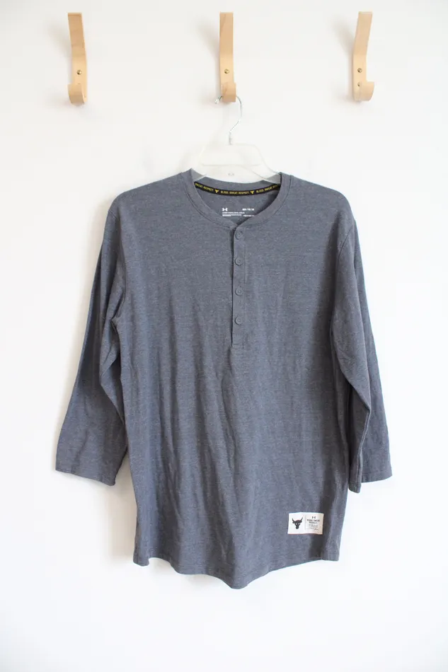 Under Armour Gray Henley Shirt M Under Armour Earrings
