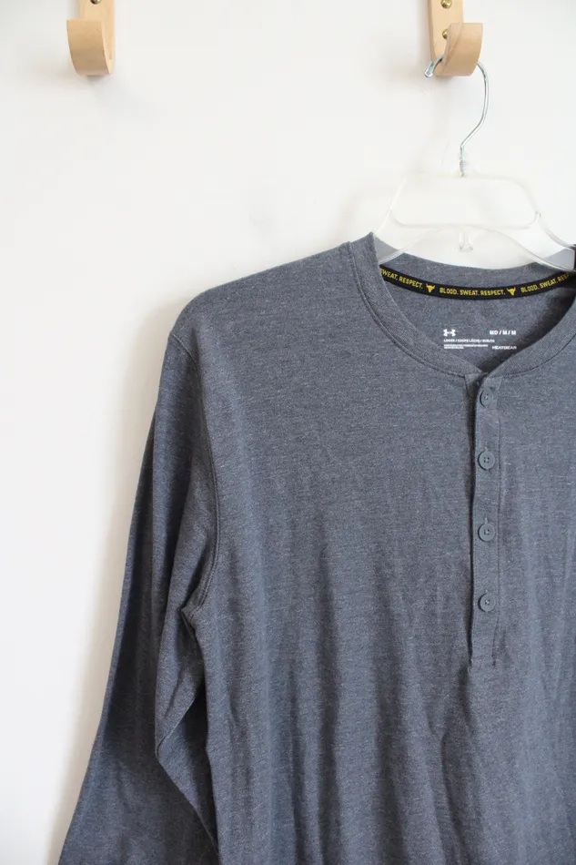 Under Armour Gray Henley Shirt M Under Armour Earrings