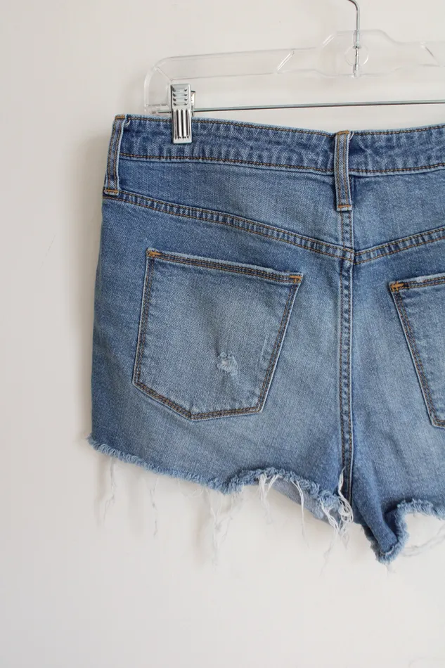Universal Thread High Rise Shortie Denim Shorts 12 Universal Thread Earrings