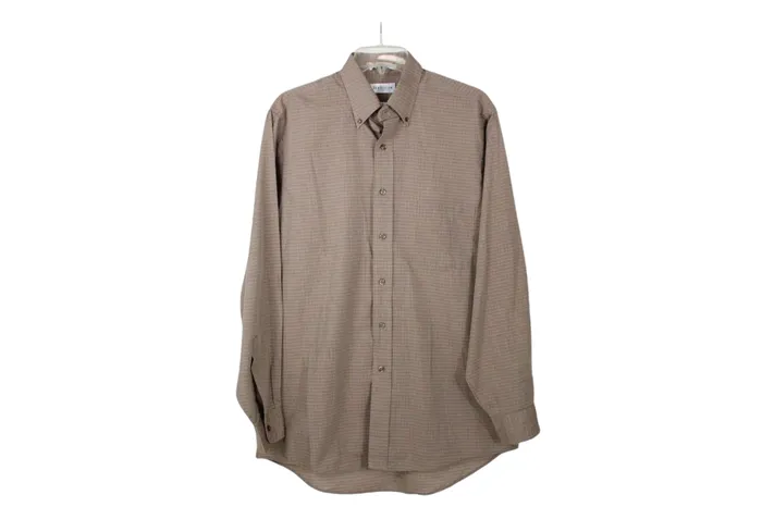 Van Heusen Earrings Van Heusen Brown Plaid Shirt 16 3435