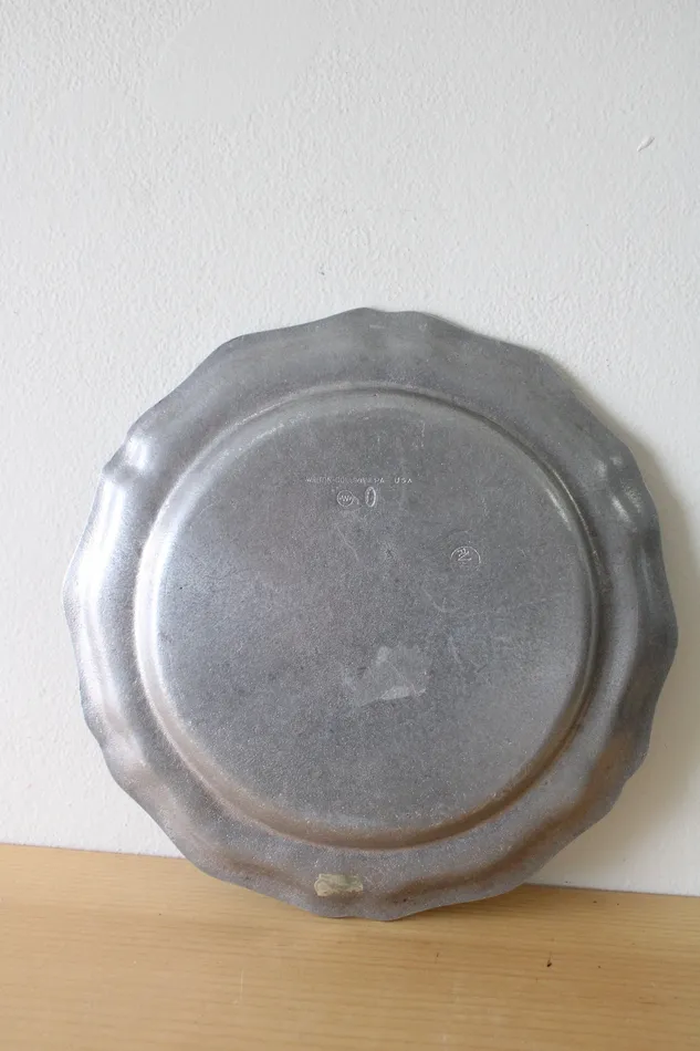 Wilton Pewter Round Serving Platter Plate Jubilee Thrift Rings