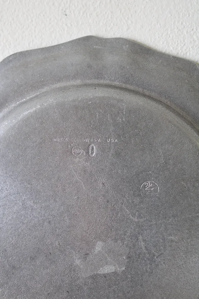 Wilton Pewter Round Serving Platter Plate Jubilee Thrift Rings