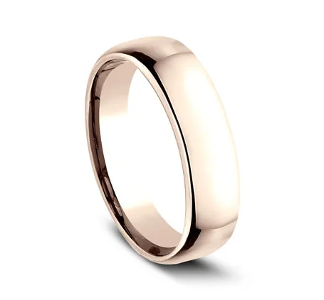 14K Rose Gold European Comfort Fit Band Benchmark Rings 14K Rose Gold European Comfort Fit Band Benchmark Rings