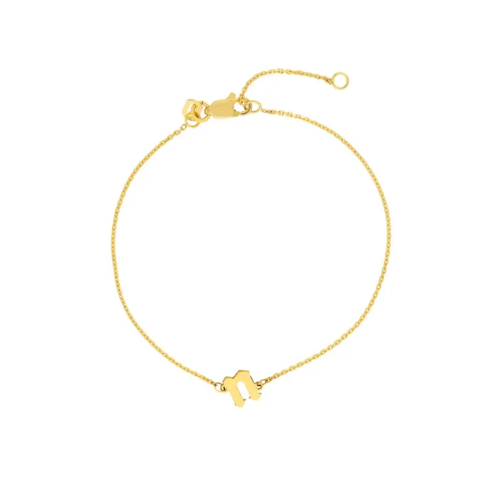 Alexis Jae Bracelets 14k Gold Ankle Bracelet With Initial