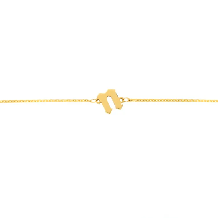 Alexis Jae Bracelets 14k Gold Ankle Bracelet With Initial