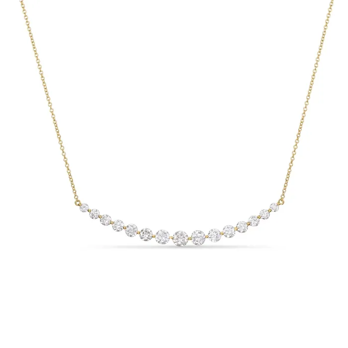 Alexis Jae Necklaces Curved Diamond Bar Necklace