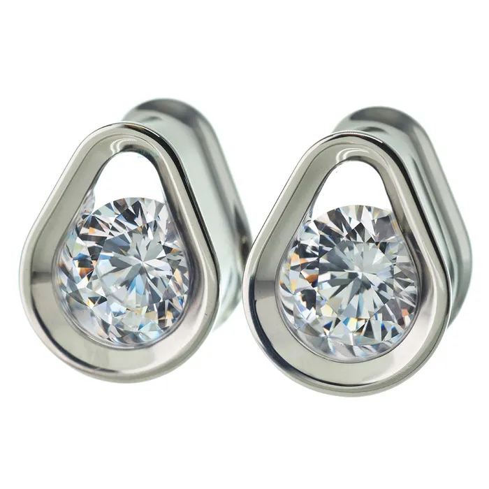 Anatometal Necklaces Single Gem Teardrop Eyelets with BrilliantCut Gem Amethyst