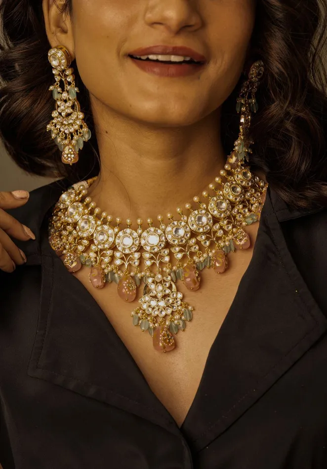 Attrangi Earrings Neelam Heavy Set Attrangi Earrings Neelam Heavy Set