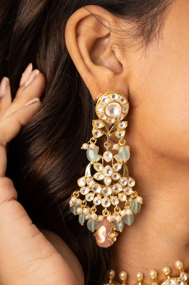 Attrangi Earrings Neelam Heavy Set Attrangi Earrings Neelam Heavy Set