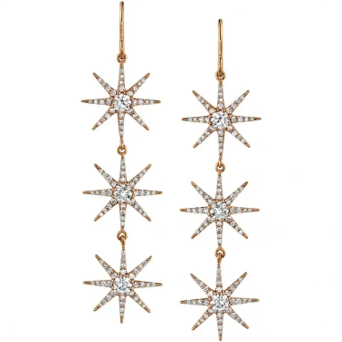Body Vision BVLA Kerry Star Earrings in Gold with DIAMONDS Earrings
