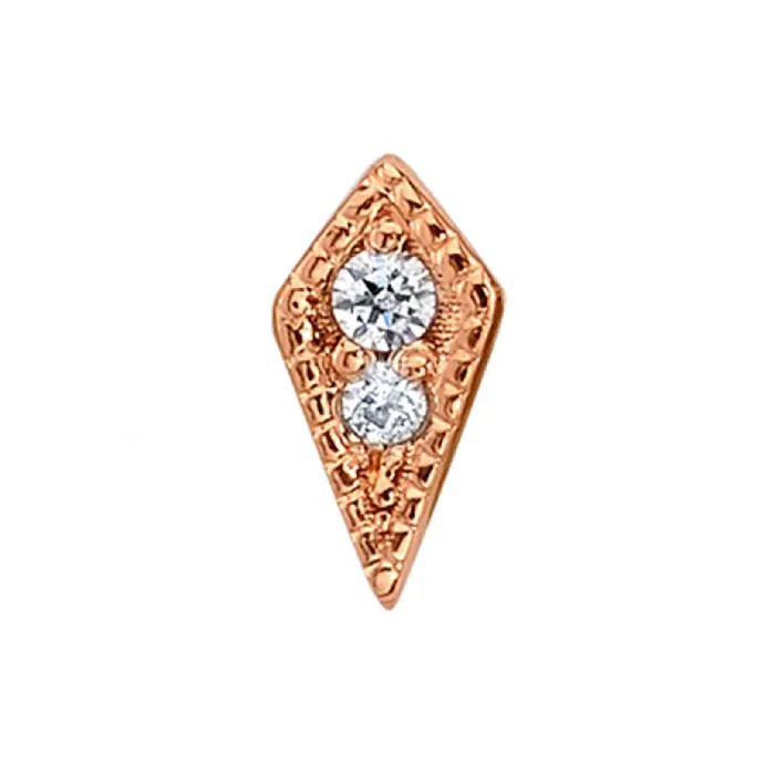 Body Vision BVLA Necklaces Dario Threaded End in Gold with White CZs