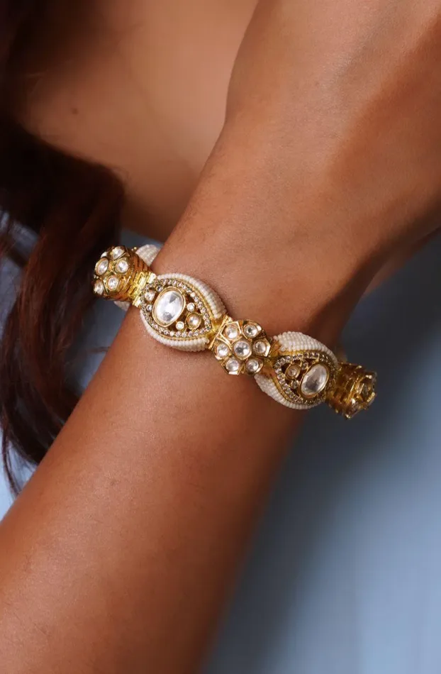 Bracelets Attrangi Jayati Gajra Polki Bracelet Bracelets Attrangi Jayati Gajra Polki Bracelet