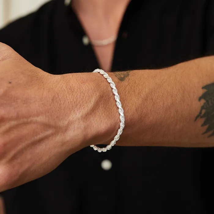 Bracelets Florence Rope Bracelet Sterling Silver 35mm