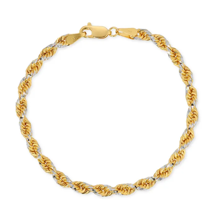 Bracelets Saints Gold 42MM Rope Bracelet Prism Cut