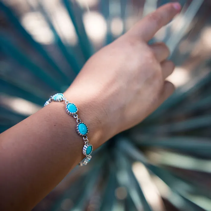 Bracelets Turquoise Skies Radiante Daybreak Turquoise Chain Bracelet