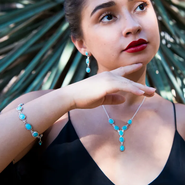 Bracelets Turquoise Skies Radiante Daybreak Turquoise Chain Bracelet
