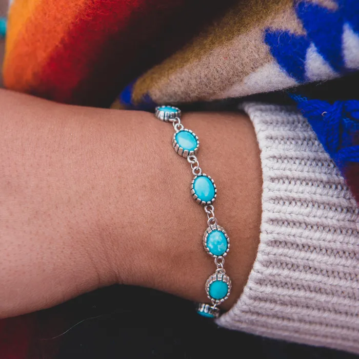 Bracelets Turquoise Skies Radiante Daybreak Turquoise Chain Bracelet