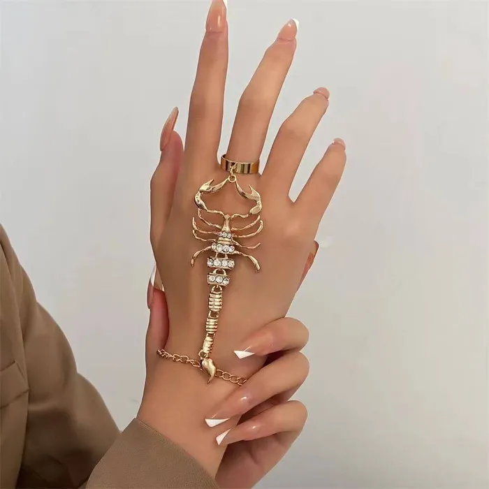 Bracelets worldnetgifts Scorpion Ring Bracelet Creative Scorpio Jewelry for Women