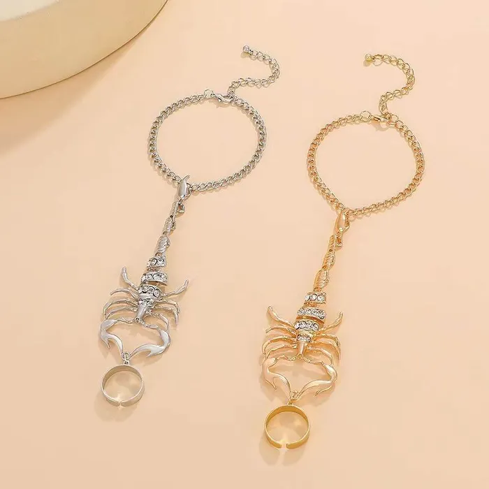 Bracelets worldnetgifts Scorpion Ring Bracelet Creative Scorpio Jewelry for Women