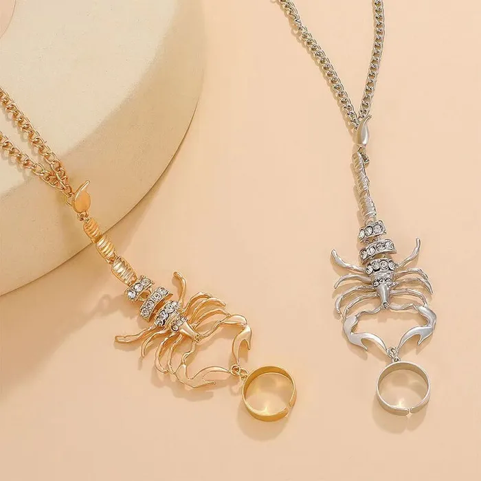 Bracelets worldnetgifts Scorpion Ring Bracelet Creative Scorpio Jewelry for Women