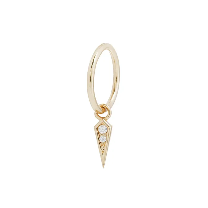 Buddha Jewelry Organics Spike Charm in Gold with CZs Earrings