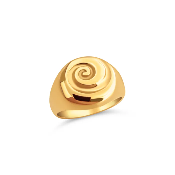 Constanza Swirl Signet Ring Ellie Vail Rings