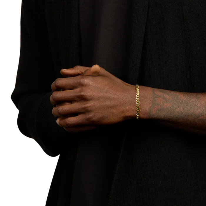 Curb Bracelet Gold Vermeil 5mm Florence Bracelets