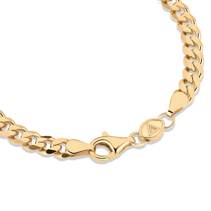 Curb Bracelet Gold Vermeil 5mm Florence Bracelets