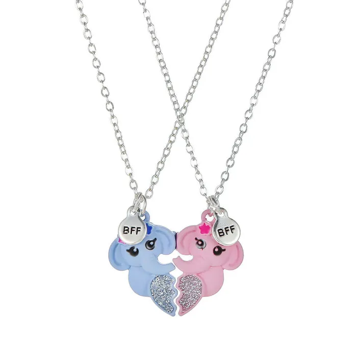 Cute Elephant Necklace for Two BFF worldnetgifts Necklaces