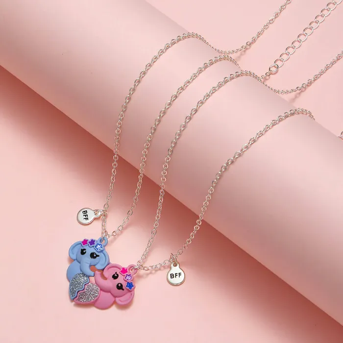 Cute Elephant Necklace for Two BFF worldnetgifts Necklaces