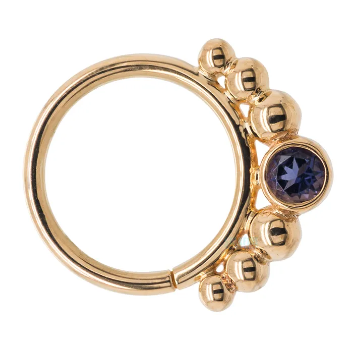 Dione Seam Ring in Gold with Iolite Body Vision BVLA Rings
