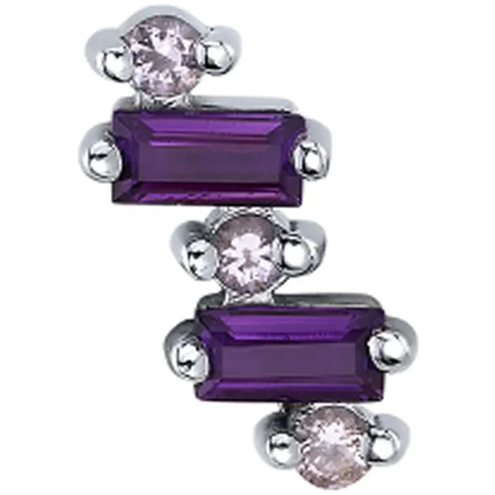 Divina Threaded End in Gold with Amethyst Light Amethyst Body Vision BVLA Necklaces