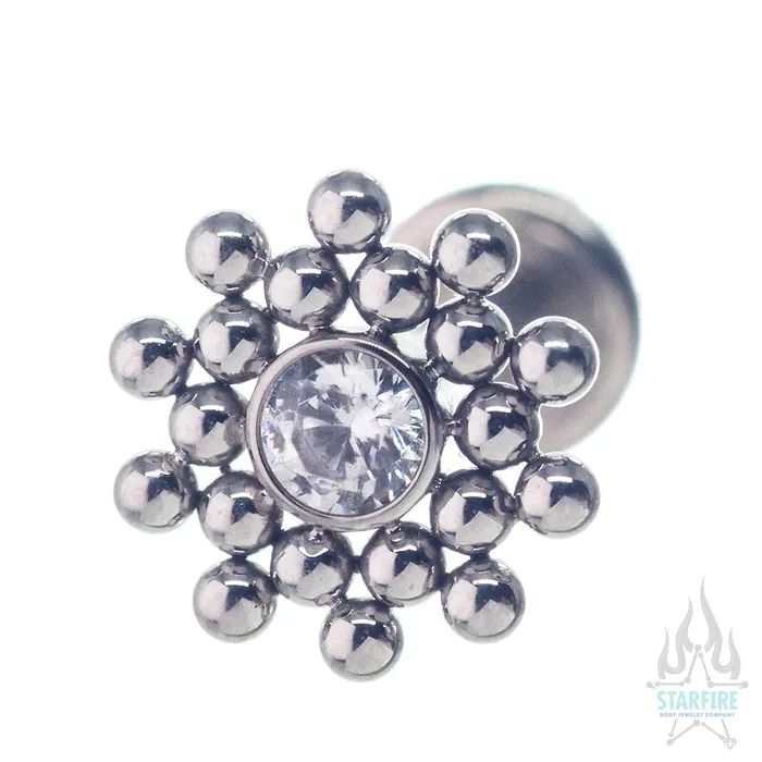 Earrings 11HT20 Haute Couture Faceted Gem Bezel on Flatback LeRoi