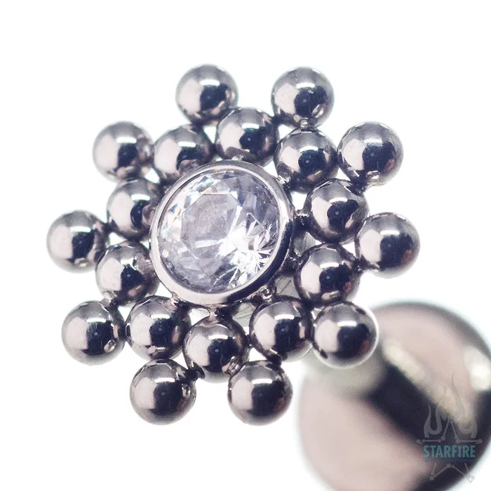 Earrings 11HT20 Haute Couture Faceted Gem Bezel on Flatback LeRoi