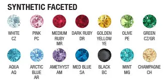 Earrings 11HT20 Haute Couture Faceted Gem Bezel on Flatback LeRoi