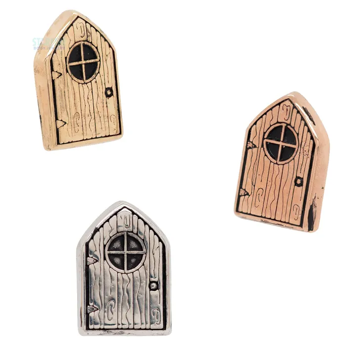 Earrings Body Gems threadless Fairy Door End in Gold