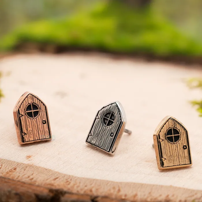 Earrings Body Gems threadless Fairy Door End in Gold