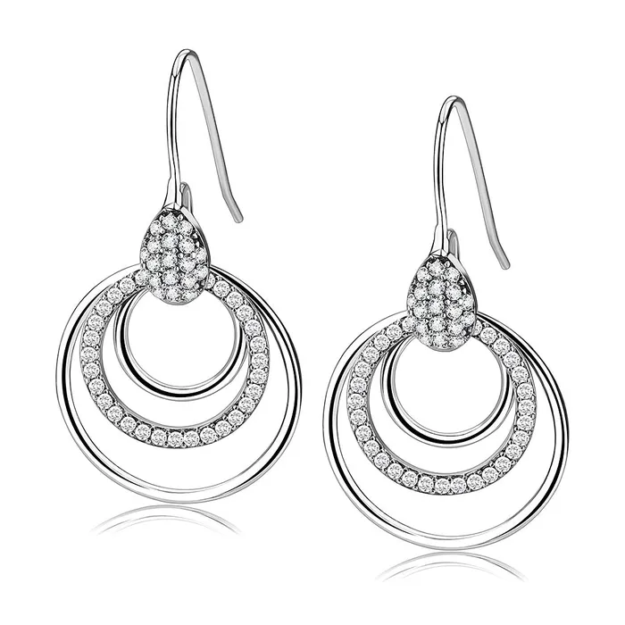 Earrings Green CJ099 Wholesale Womens Stainless Steel AAA Grade CZ Clear Hoop Earrings Earrings Green CJ099 Wholesale Womens Stainless Steel AAA Grade CZ Clear Hoop Earrings