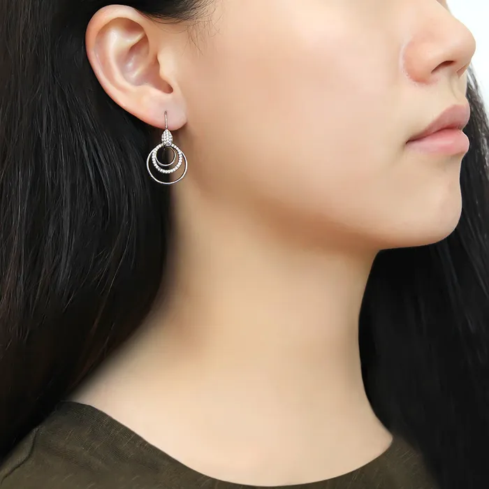 Earrings Green CJ099 Wholesale Womens Stainless Steel AAA Grade CZ Clear Hoop Earrings Earrings Green CJ099 Wholesale Womens Stainless Steel AAA Grade CZ Clear Hoop Earrings