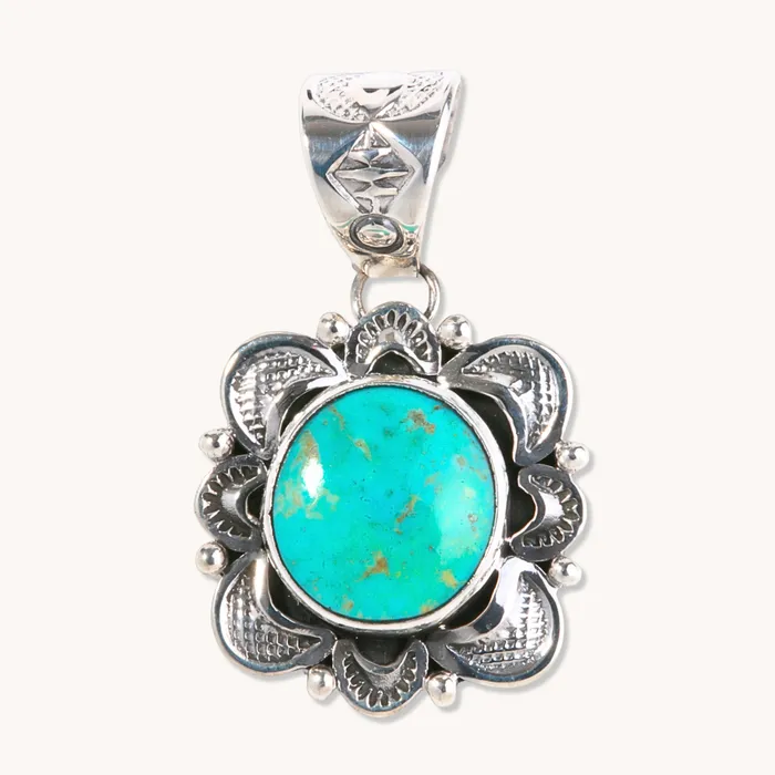 Earrings HandStamped Turquoise Pendants TSkies Jewelry