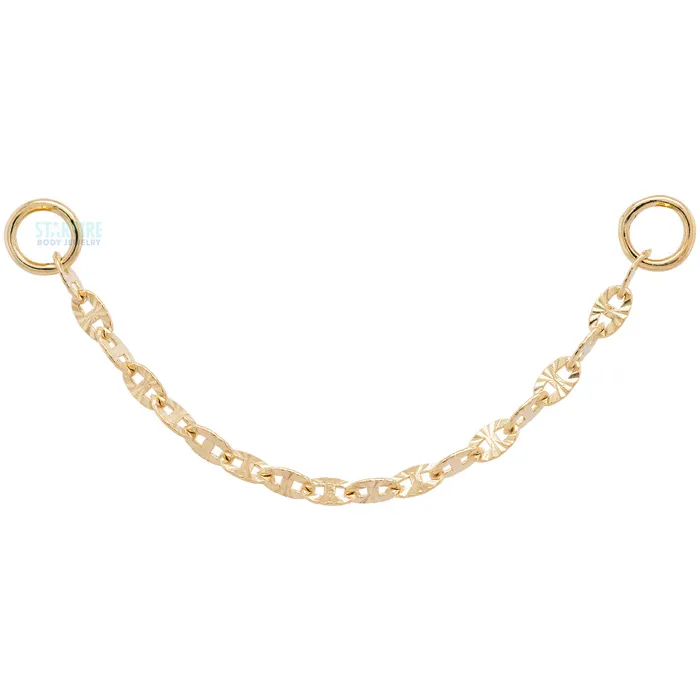 Earrings Hialeah Fine Jewelry Starburst Chain Attachment in Gold