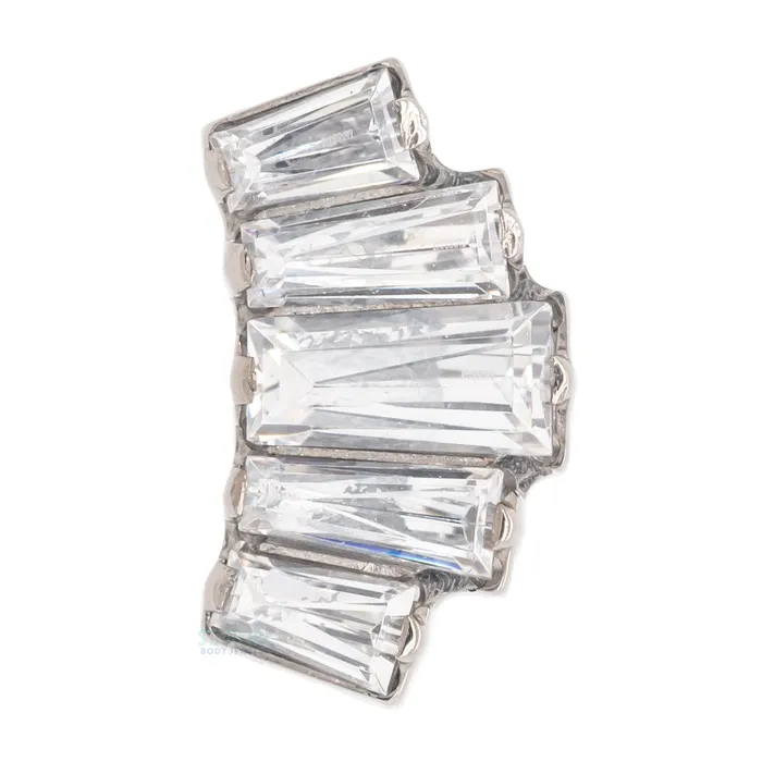 Earrings Industrial Strength IS Empress Prongset Faceted Gems on Flatback