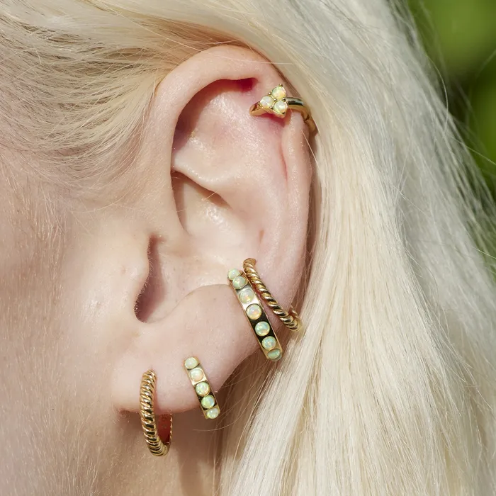 Earrings Scream Pretty Large Twist Huggie Hoop Earrings Earrings Scream Pretty Large Twist Huggie Hoop Earrings