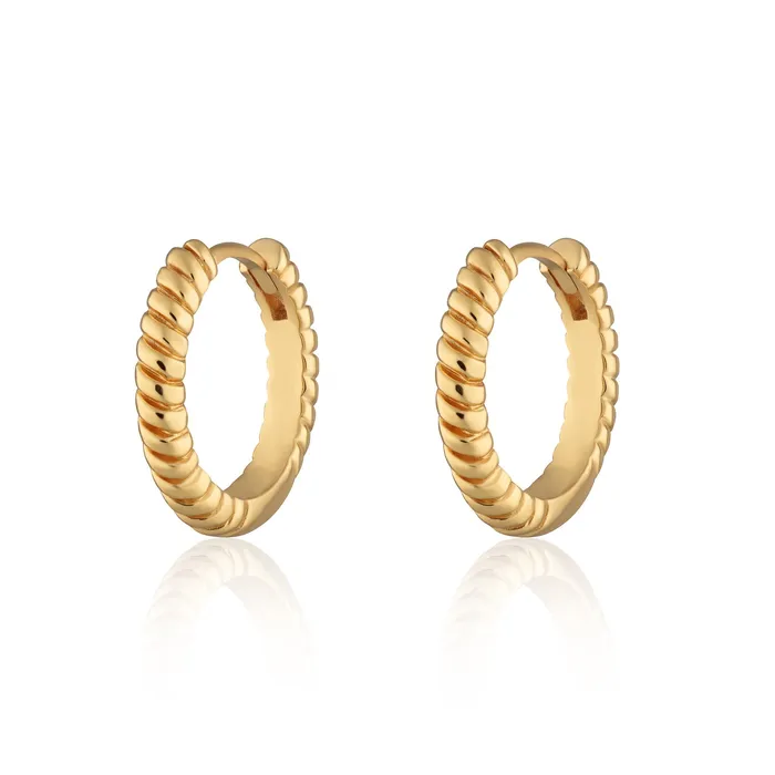 Earrings Scream Pretty Large Twist Huggie Hoop Earrings Earrings Scream Pretty Large Twist Huggie Hoop Earrings