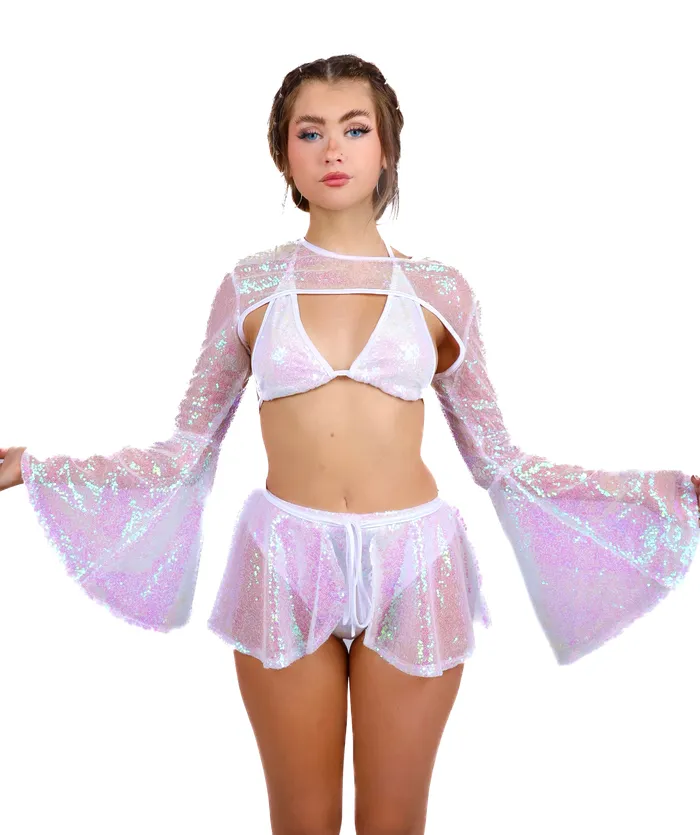 Earrings THE LUMI SHOP Pink Iridescence Fairy Aura Set 4 pcs